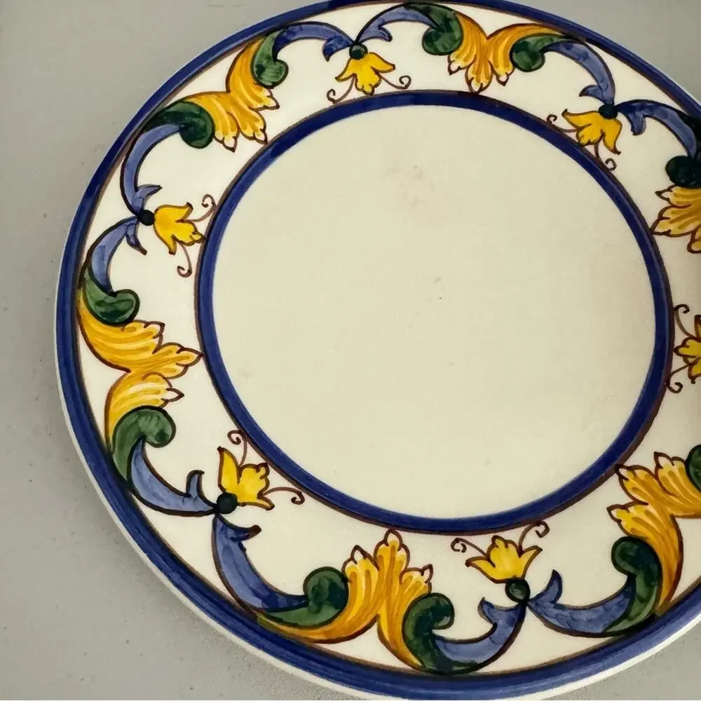 William Sonoma Conimbricer Portugal Plate Set Of Two Olivia & Isabel 8in Desert